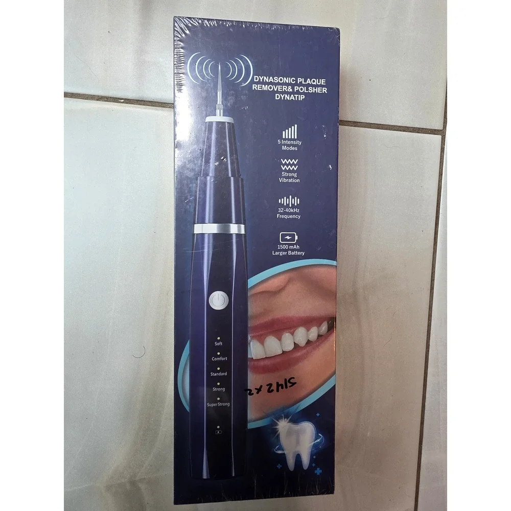 Dynasonic Plaque Remover & Polisher Dynatip Sonic Tooth Cleaner Navy Blue NEW A6